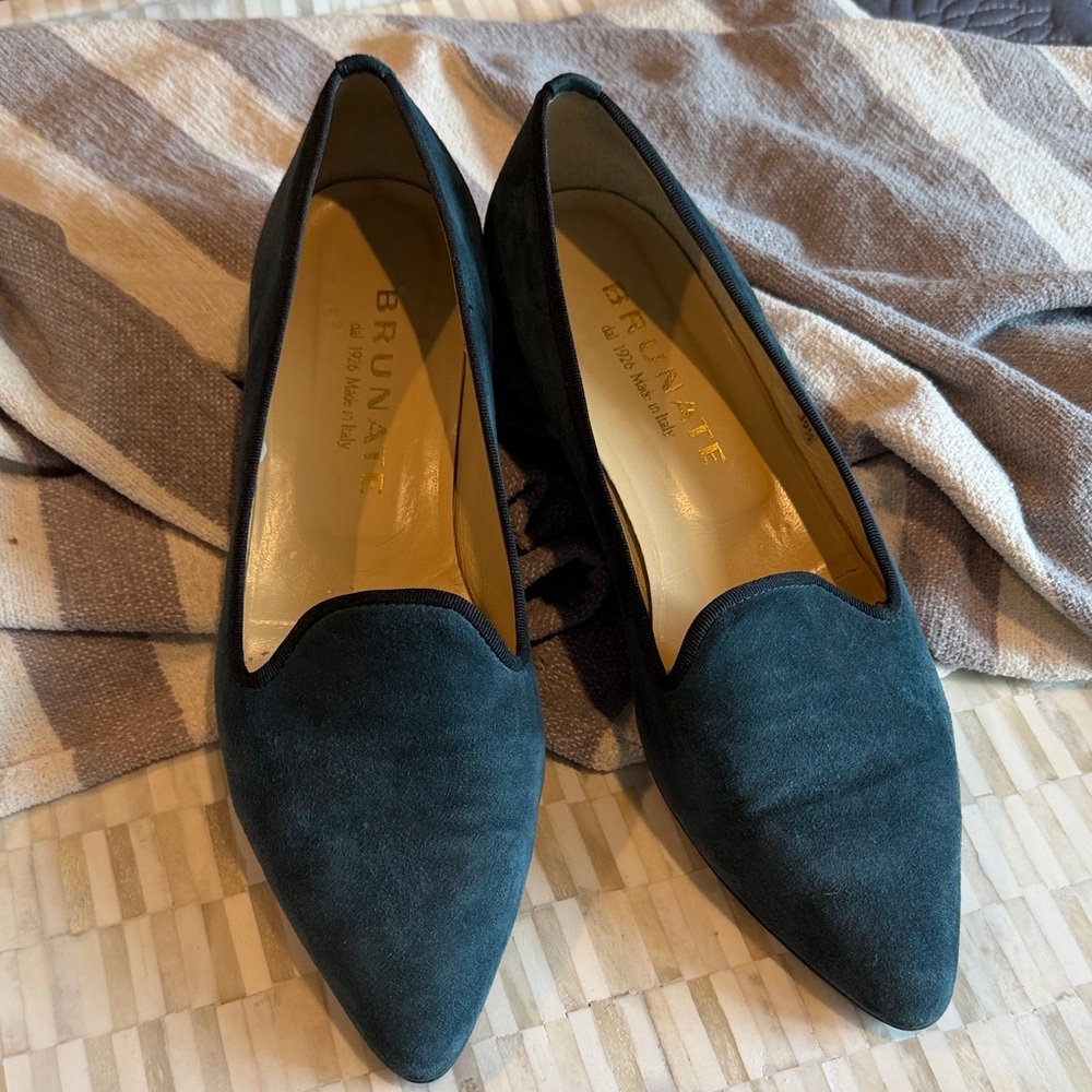 Brunate turquoise Suede Loafers
